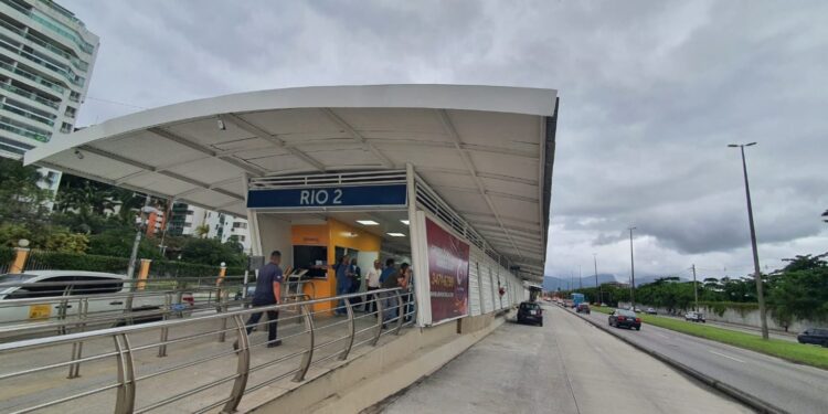 A estação Rio 2 - módulo parador, na Barra da Tijuca - Divulgação